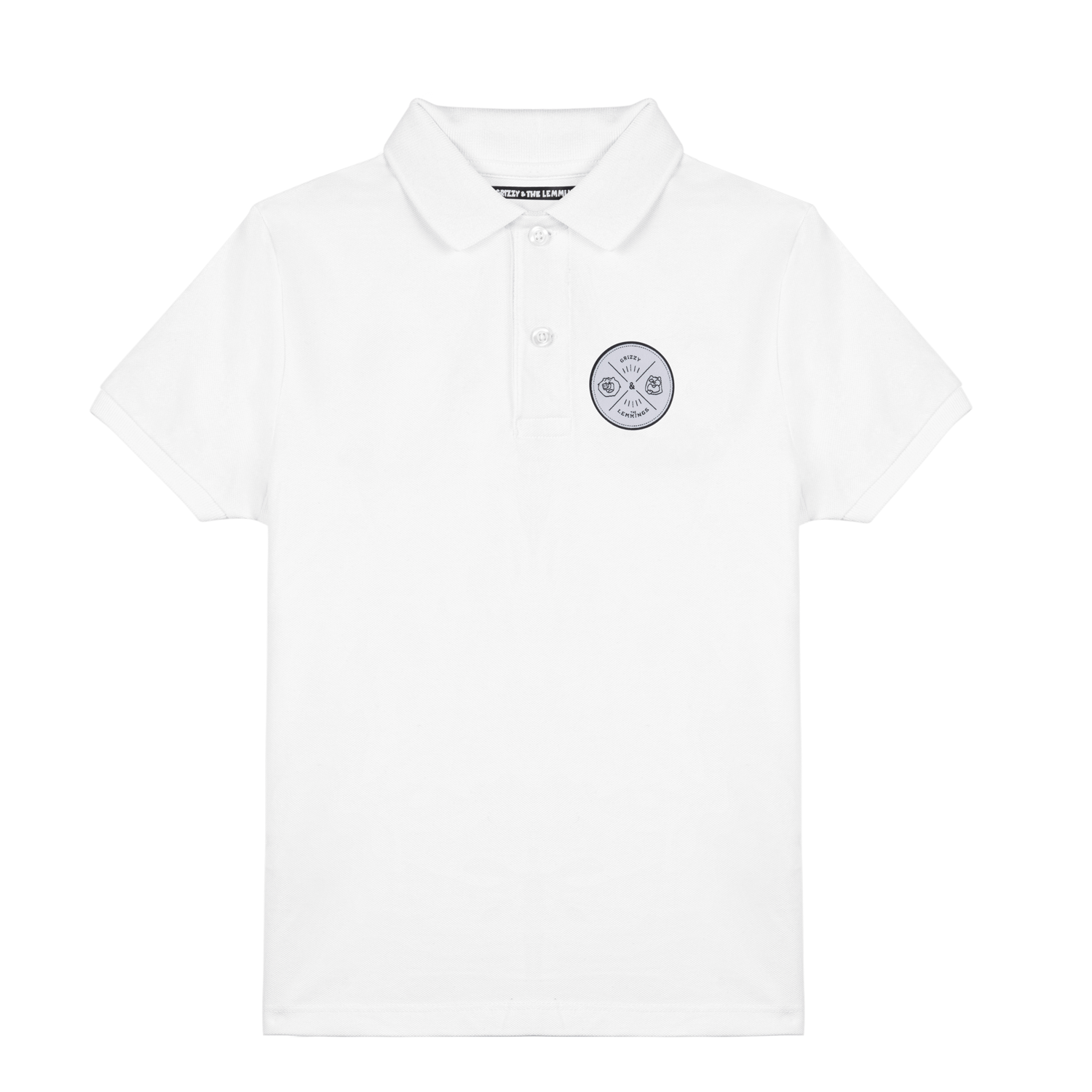 Polo-Grizzy-&-Lemmings-blanc